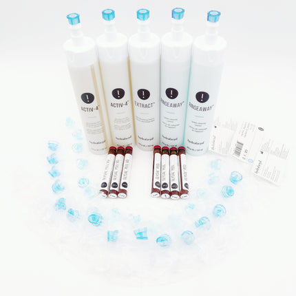 Hydrafacial Treatment Pack (tall bottles) Glysal Peel 15%, Glysal Peel MD 30%, Activ-4, Extract, Rinseaway & 45 Tips Hydratreament Pack for Sale