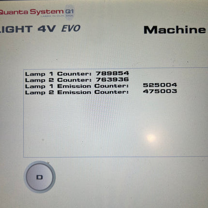 2021 Quanta Light 4V Evo /w Zimmer Cryo 6 and Smoke Evacuator for Sale